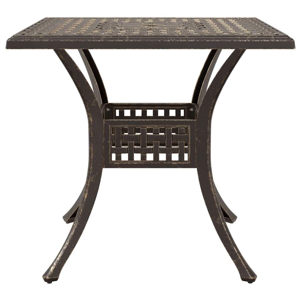Set di Tavolo da Giardino 3 pz Bronzo Alluminio pressofuso