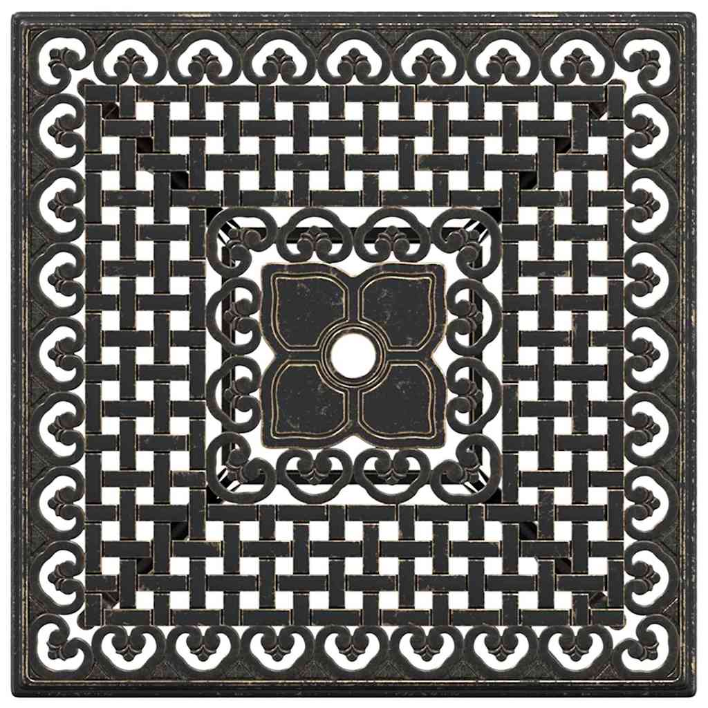 Set di Tavolo da Giardino 3 pz Bronzo Alluminio pressofuso