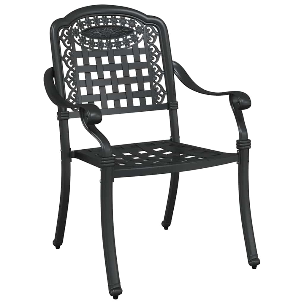 Set di Tavolo da Giardino 3 pz Nero Alluminio pressofuso