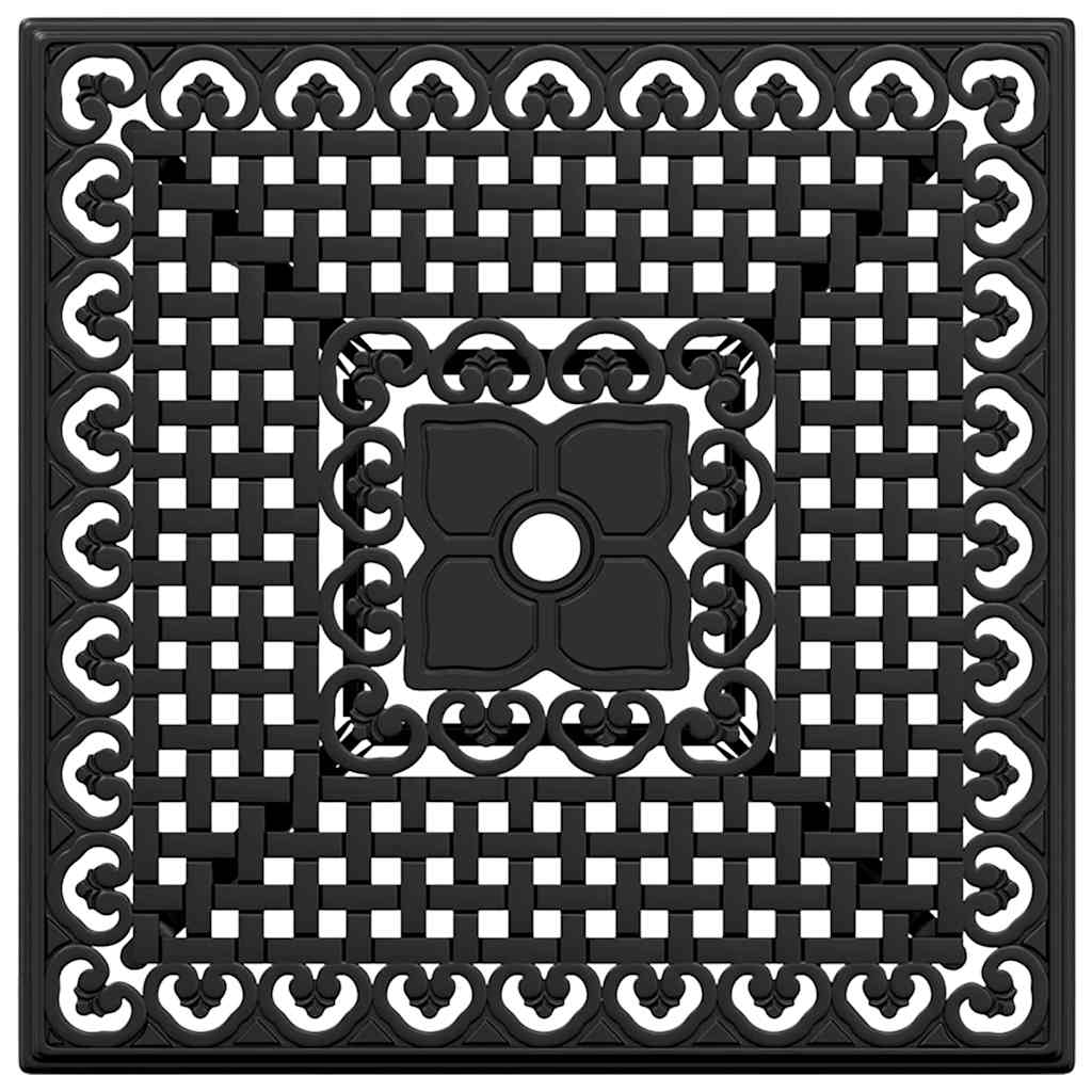 Set di Tavolo da Giardino 3 pz Nero Alluminio pressofuso