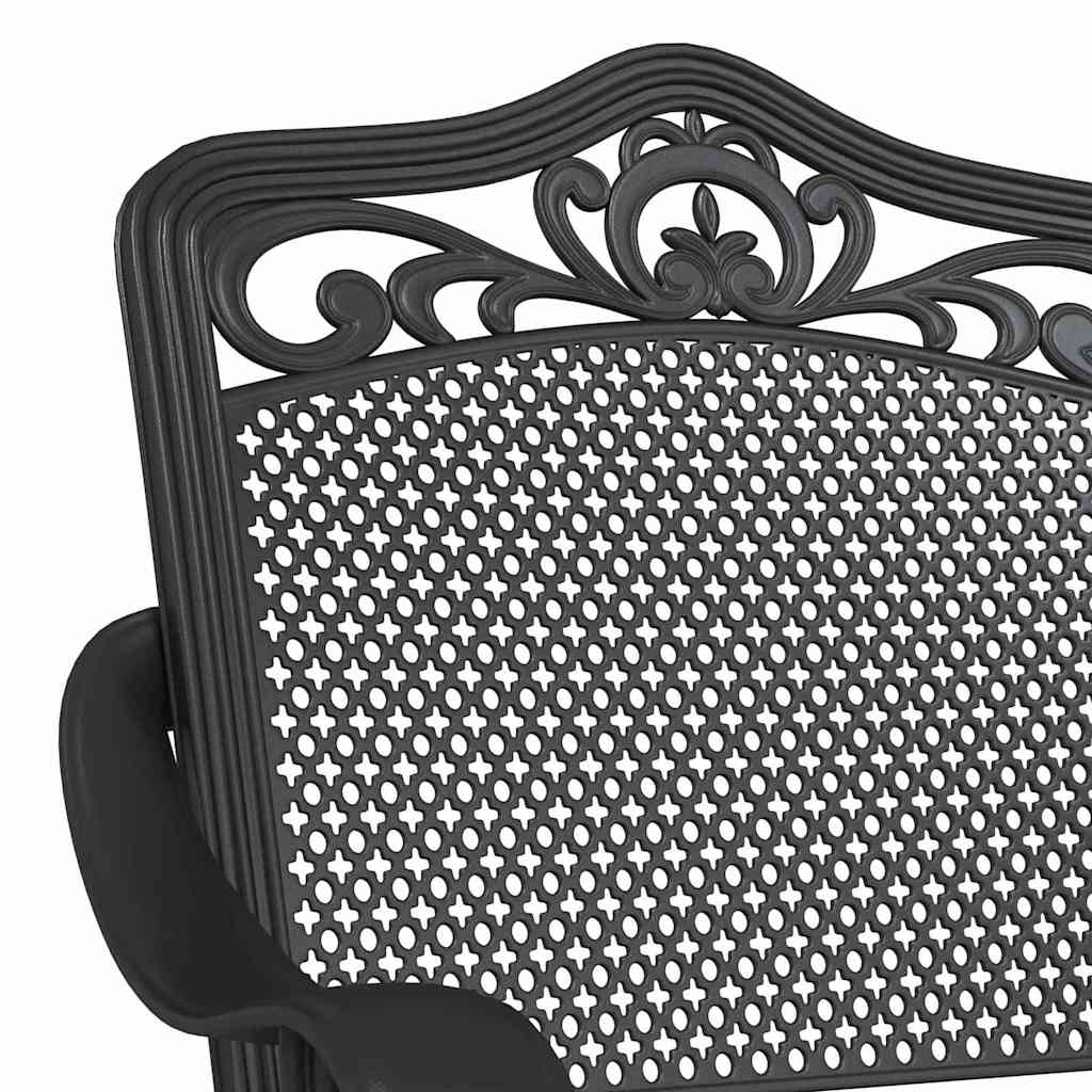 Set di Tavolo da Giardino 3 pz Nero Alluminio pressofuso