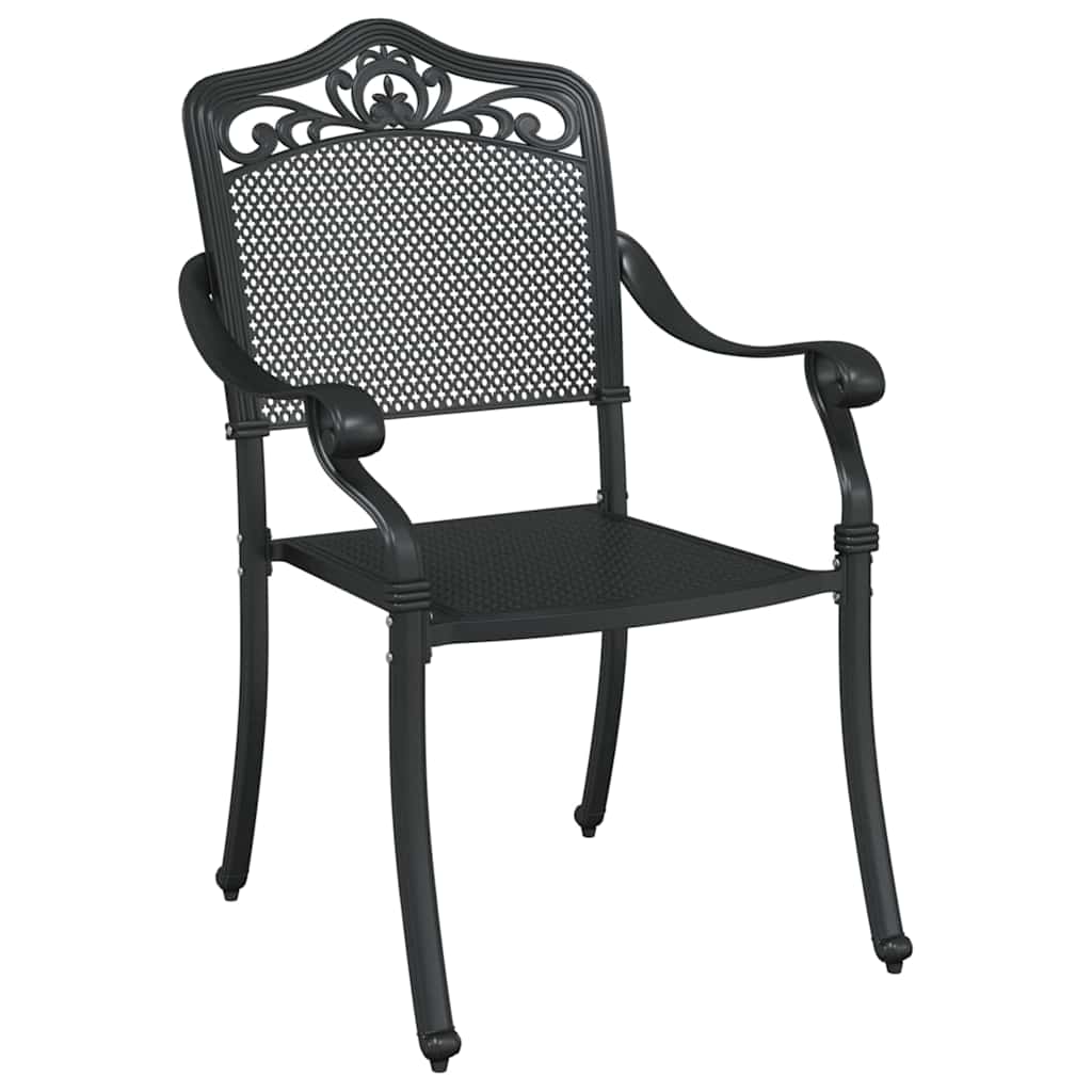 Set di Tavolo da Giardino 3 pz Nero Alluminio pressofuso