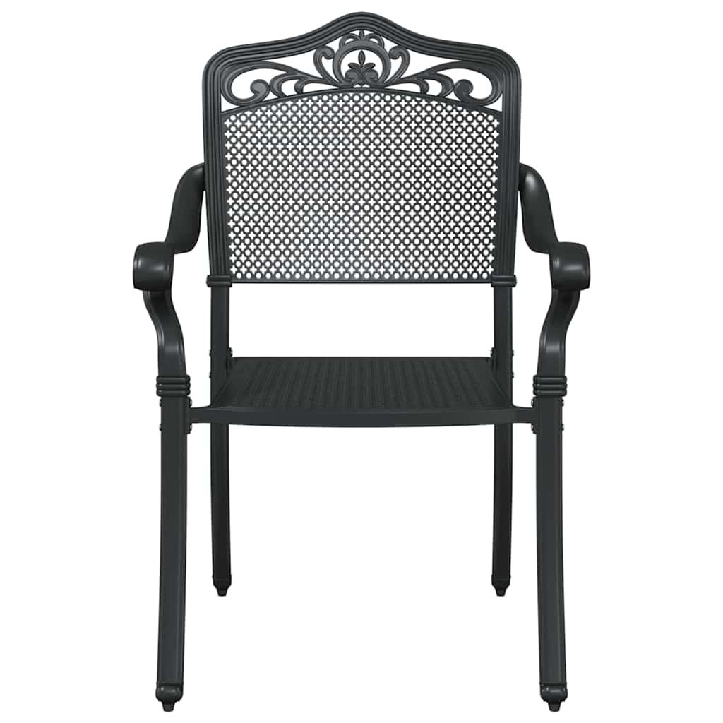 Set di Tavolo da Giardino 3 pz Nero Alluminio pressofuso
