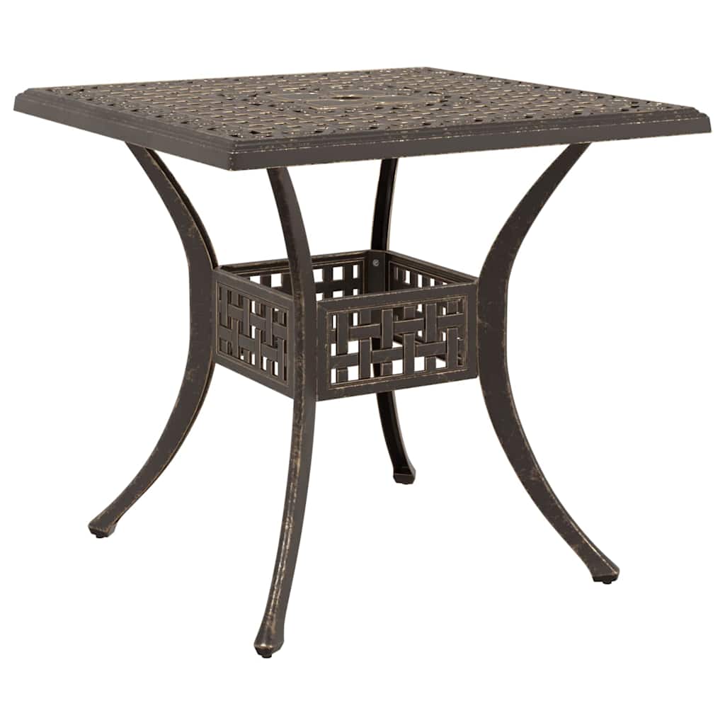 Set di Tavolo da Giardino 3 pz Bronzo Alluminio pressofuso