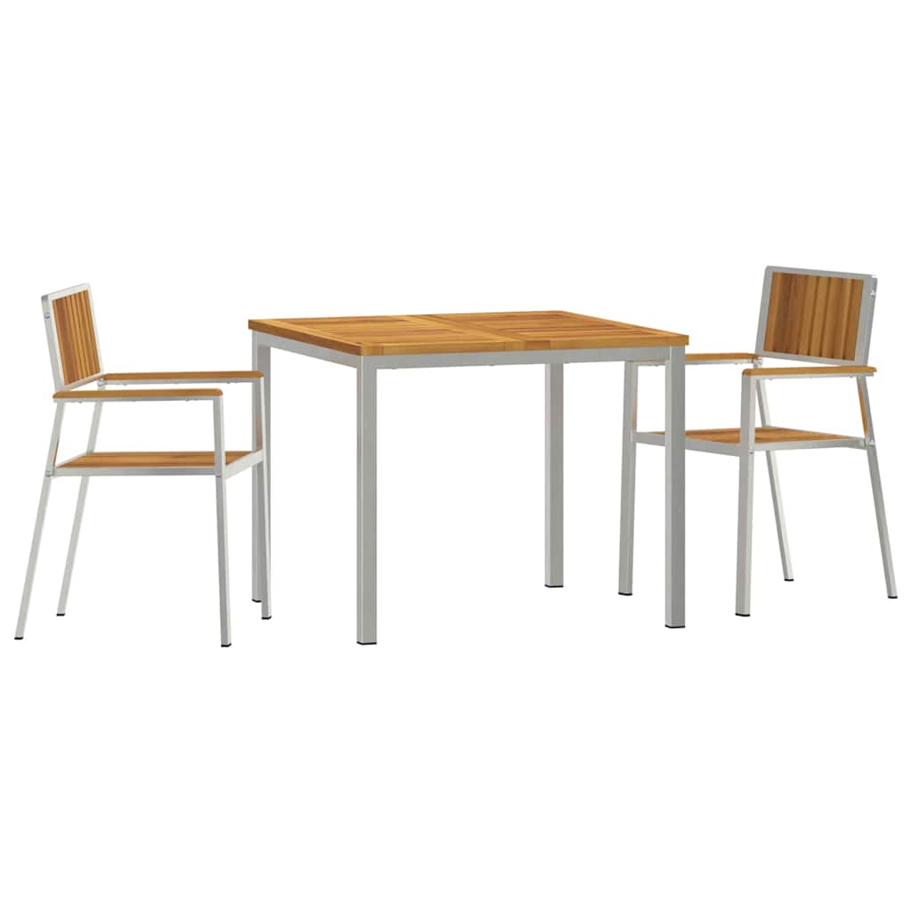 Set da pranzo per esterni 3 pz 90 x 90 x 75 cm
