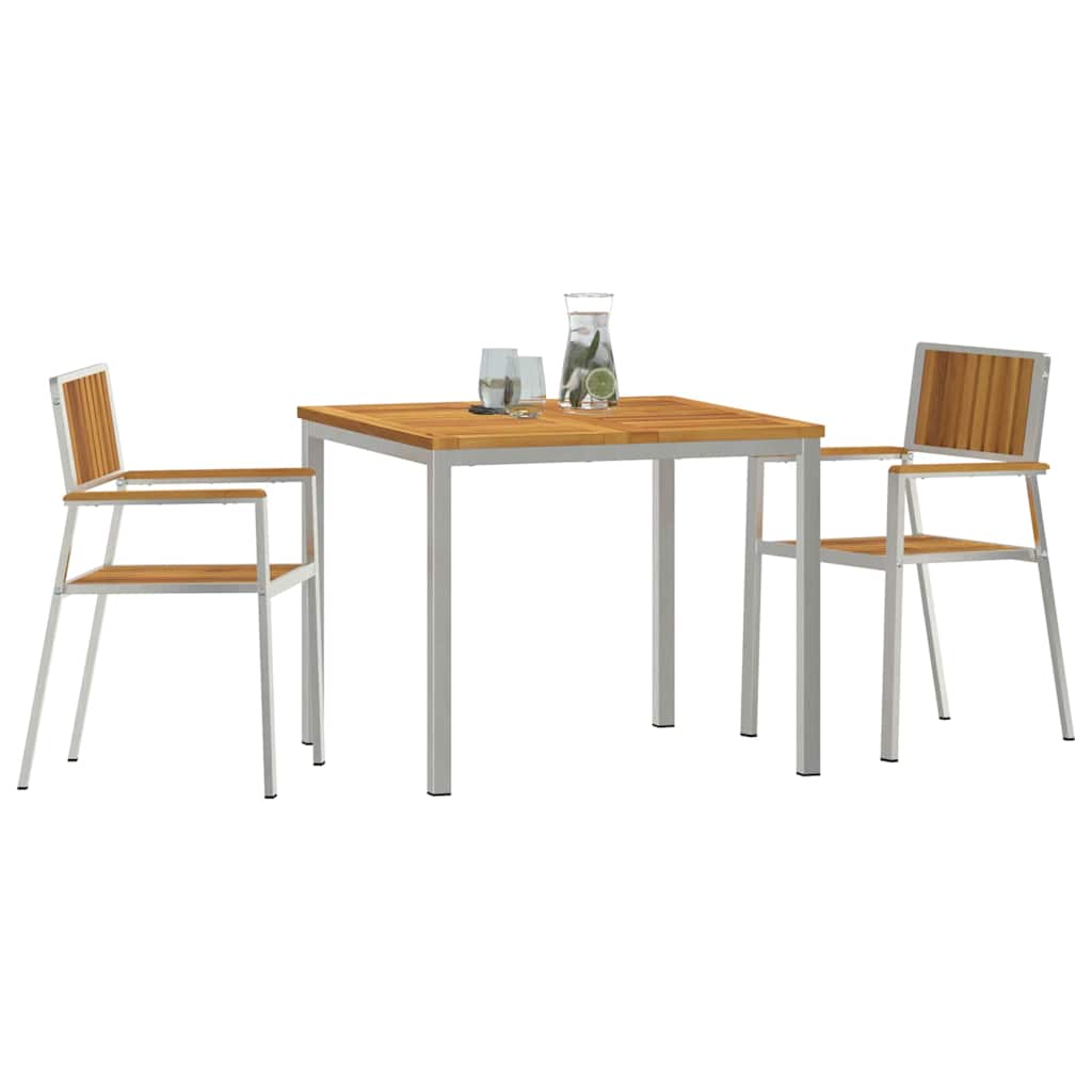 Set da pranzo per esterni 3 pz 90 x 90 x 75 cm