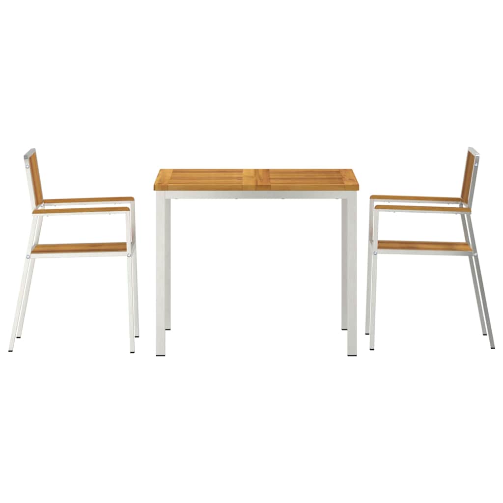 Set da pranzo per esterni 3 pz 90 x 90 x 75 cm