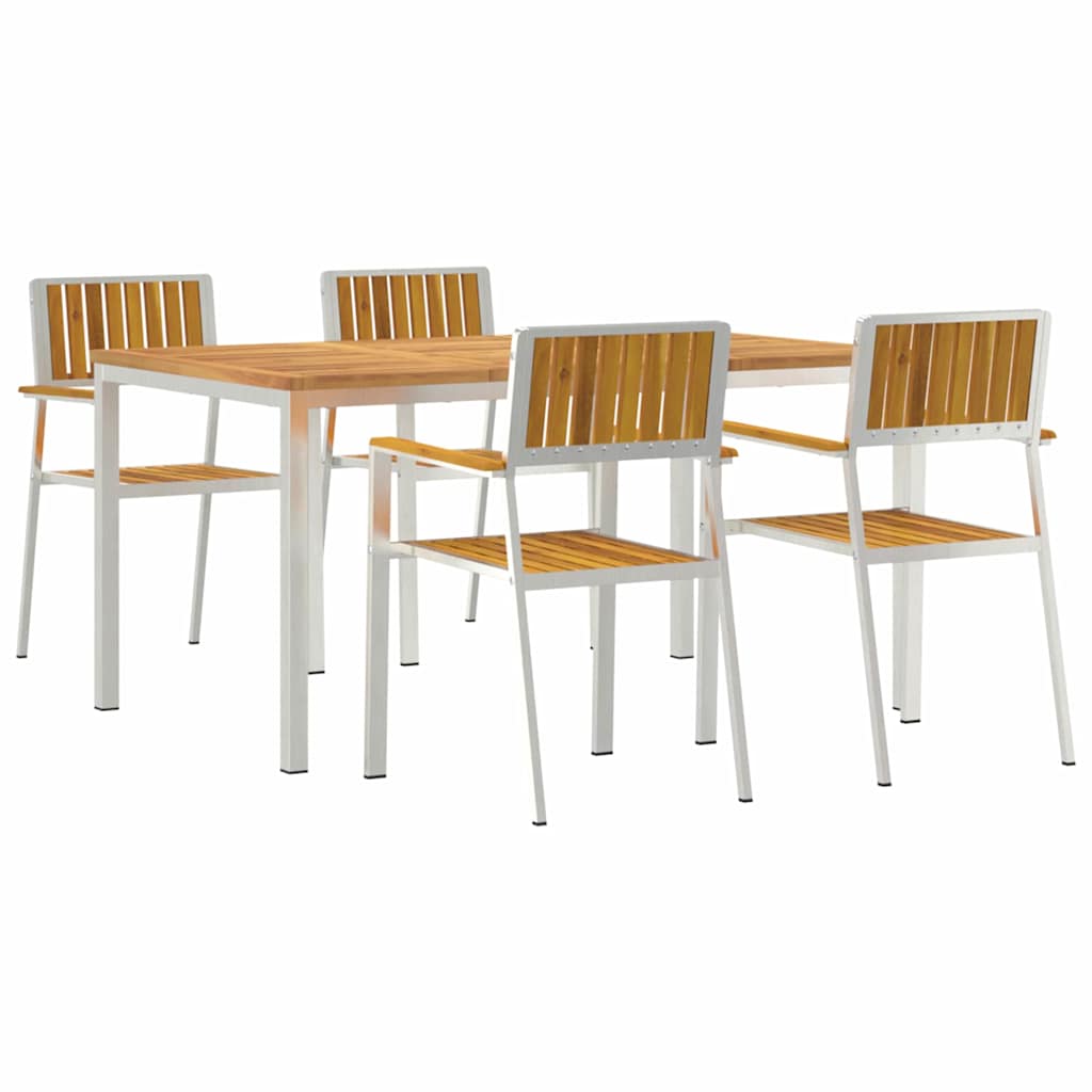 Set da pranzo per esterni 5 pz 150 x 90 x 75 cm