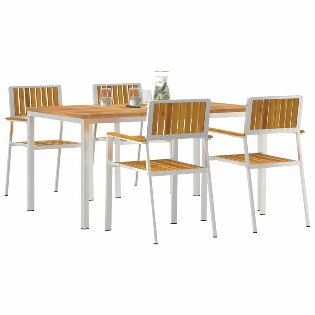 Set da pranzo per esterni 5 pz 150 x 90 x 75 cm