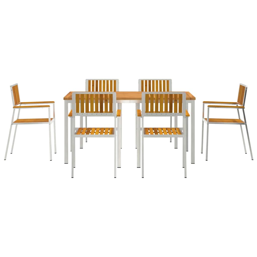 Set da pranzo per esterni 7 pz 150 x 90 x 75 cm