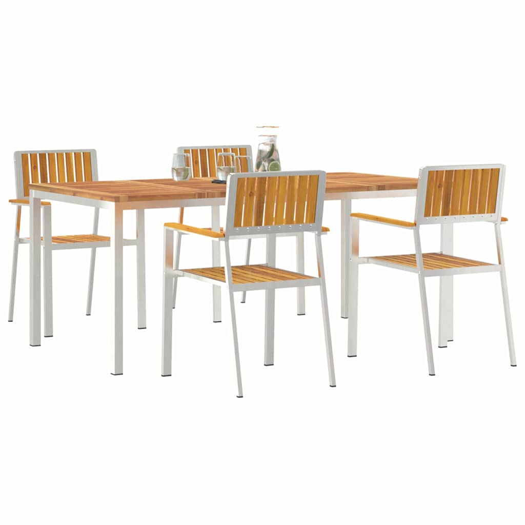Set da pranzo per esterni 5 pz 180 x 90 x 75 cm