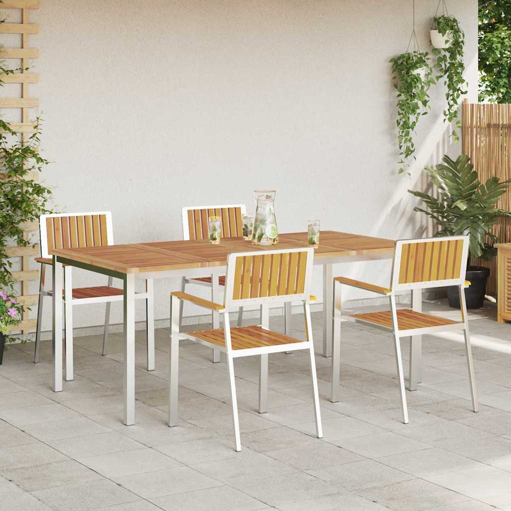 Set da pranzo per esterni 5 pz 180 x 90 x 75 cm