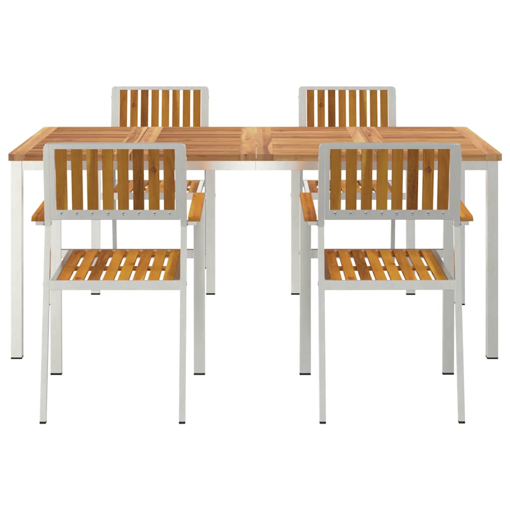 Set da pranzo per esterni 5 pz 180 x 90 x 75 cm