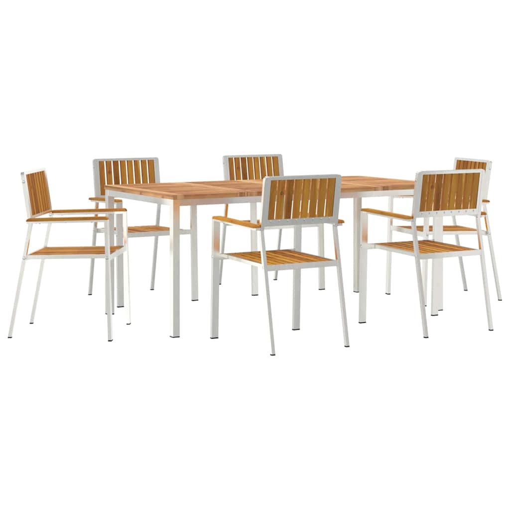 Set da pranzo per esterni 7 pz 180 x 90 x 75 cm