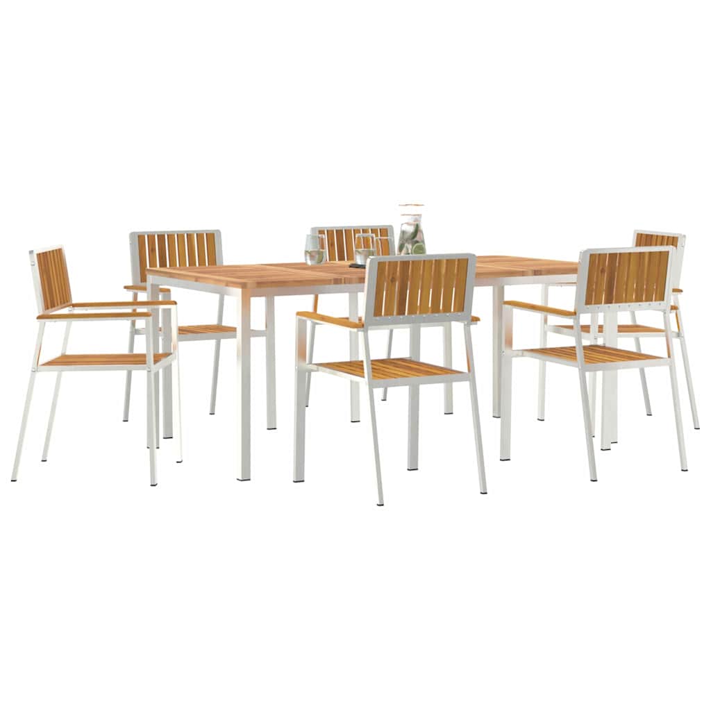 Set da pranzo per esterni 7 pz 180 x 90 x 75 cm