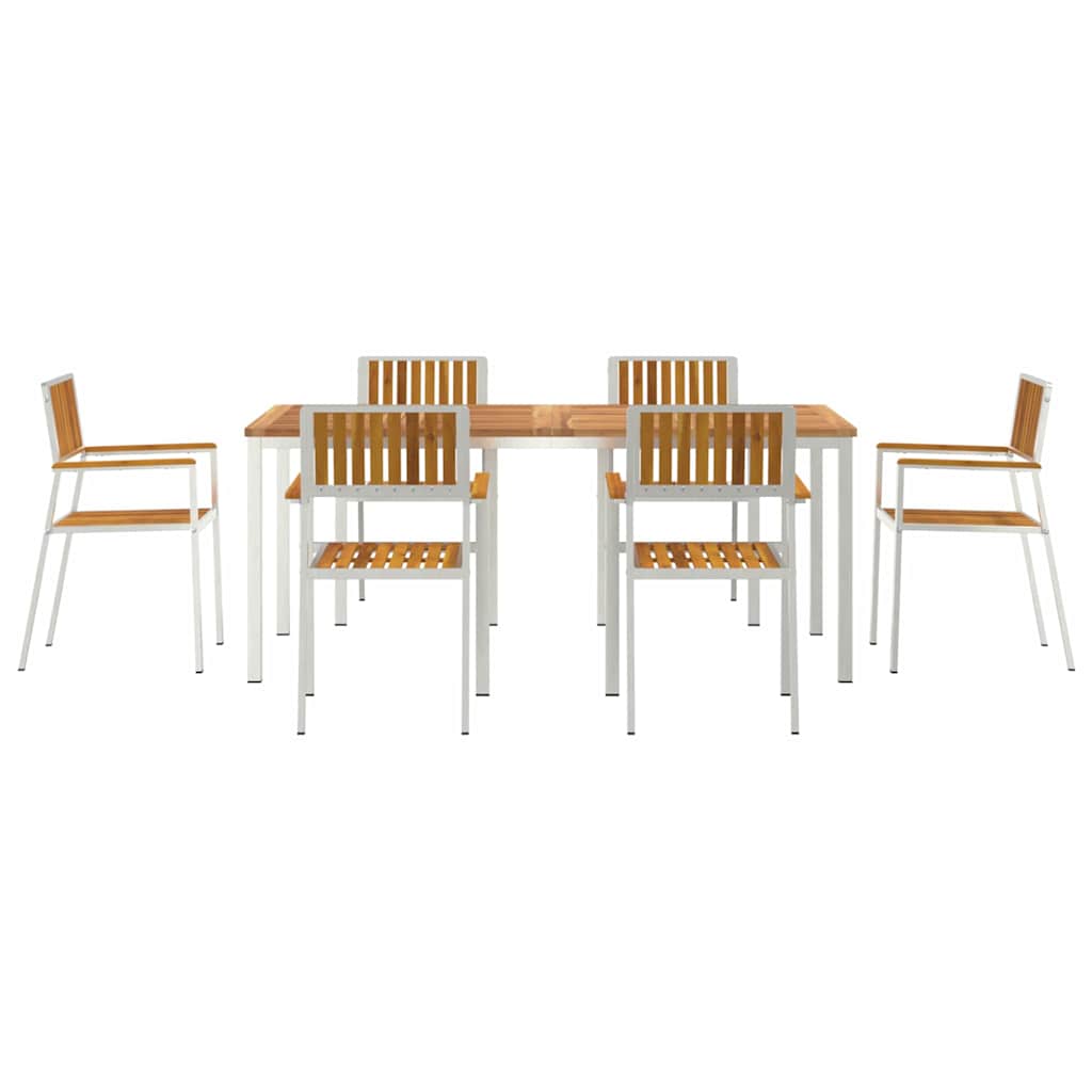 Set da pranzo per esterni 7 pz 180 x 90 x 75 cm