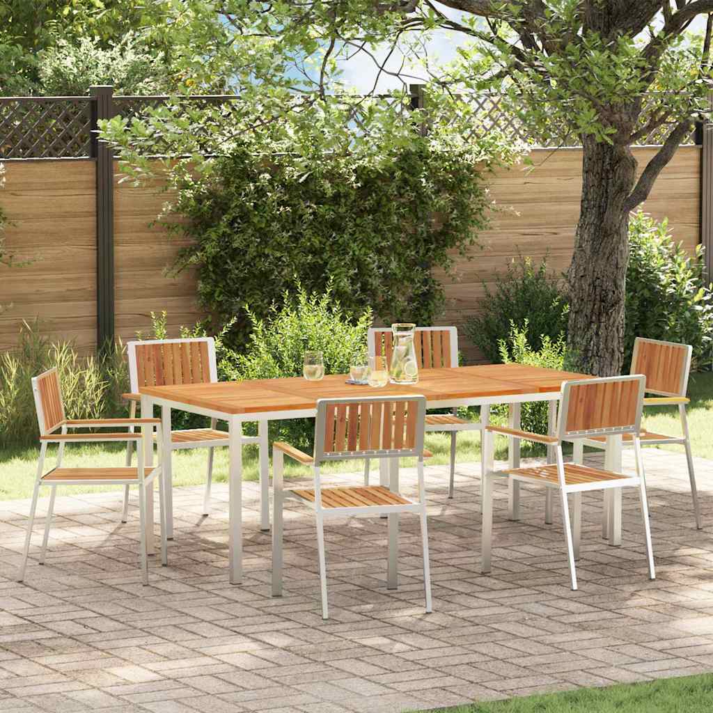 Set da pranzo per esterni 7 pz 200 x 90 x 75 cm