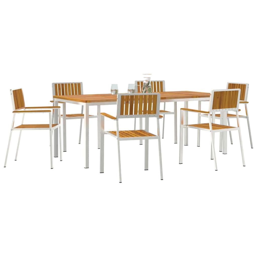 Set da pranzo per esterni 7 pz 200 x 90 x 75 cm