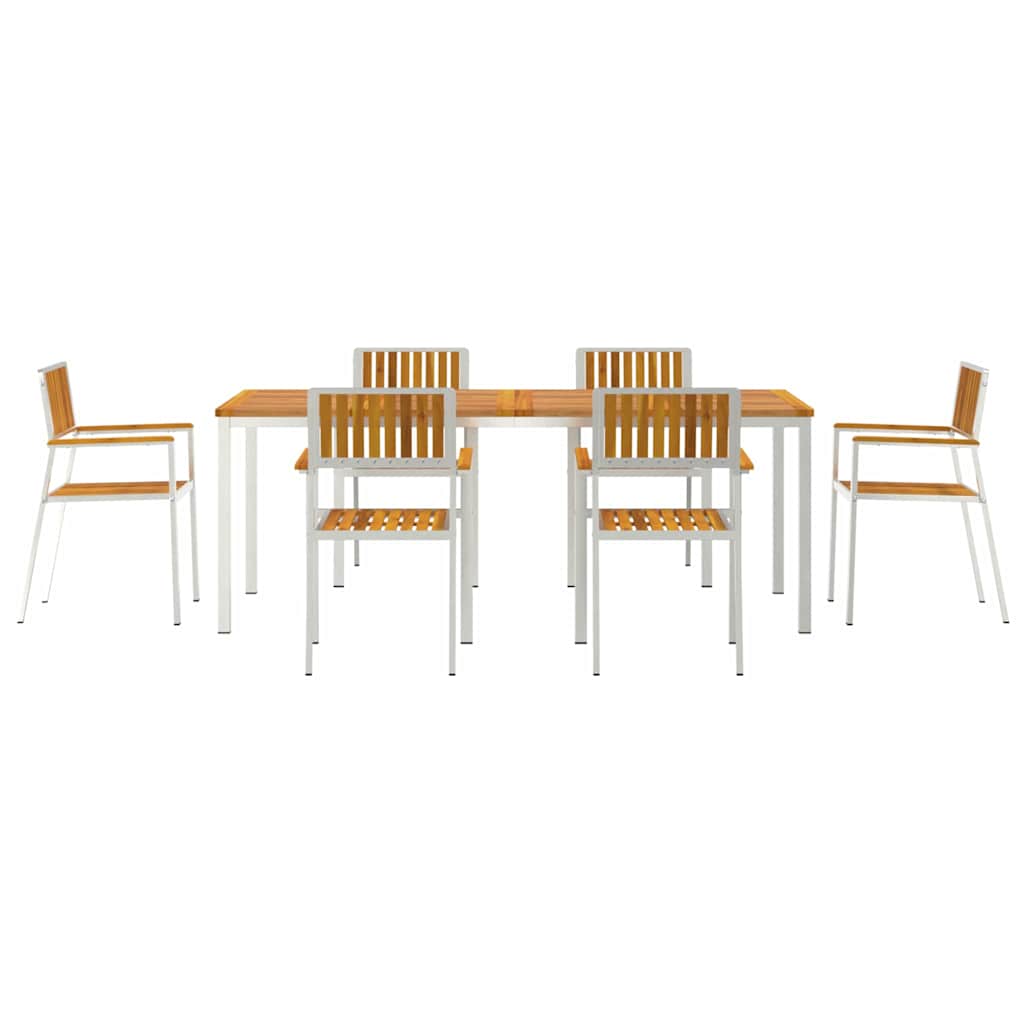Set da pranzo per esterni 7 pz 200 x 90 x 75 cm