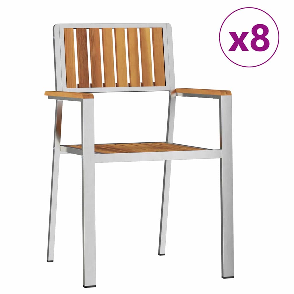 Set da pranzo per esterni 9 pz 200 x 90 x 75 cm