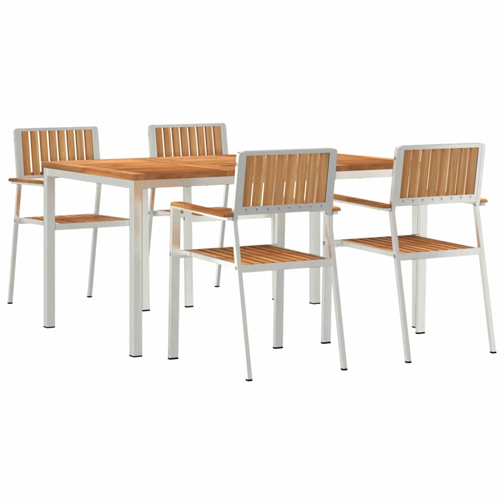 Set da pranzo per esterni 5 pz 150 x 90 x 75 cm