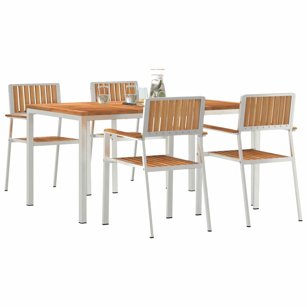 Set da pranzo per esterni 5 pz 150 x 90 x 75 cm