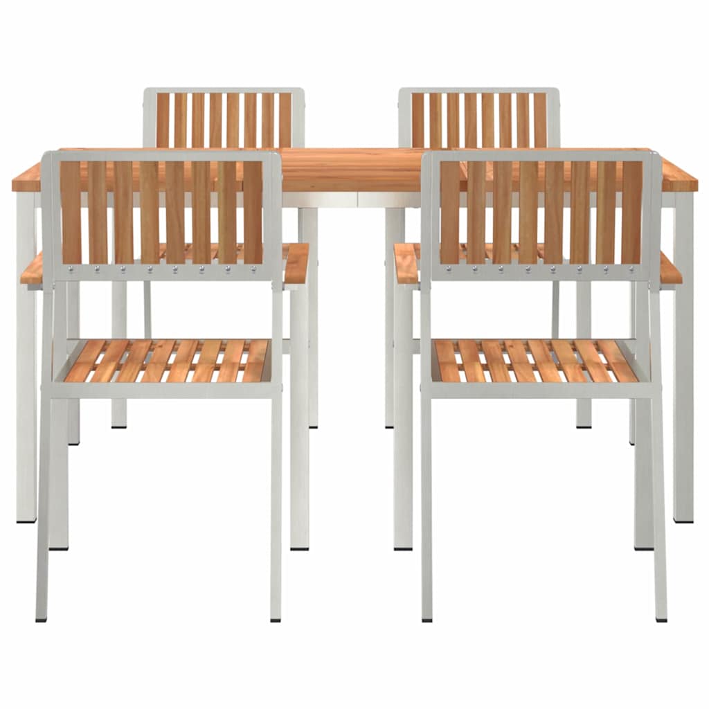 Set da pranzo per esterni 5 pz 150 x 90 x 75 cm