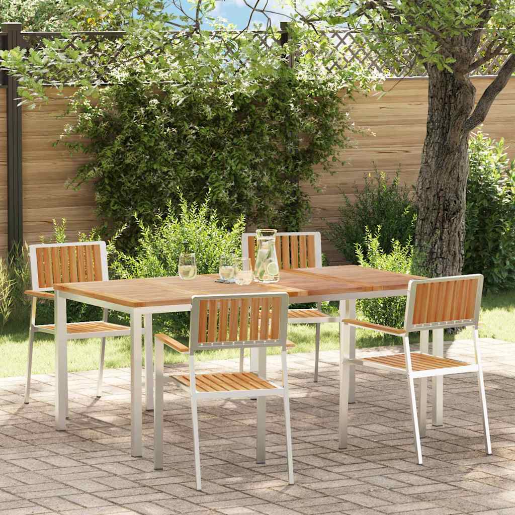 Set da pranzo per esterni 5 pz 180 x 90 x 75 cm