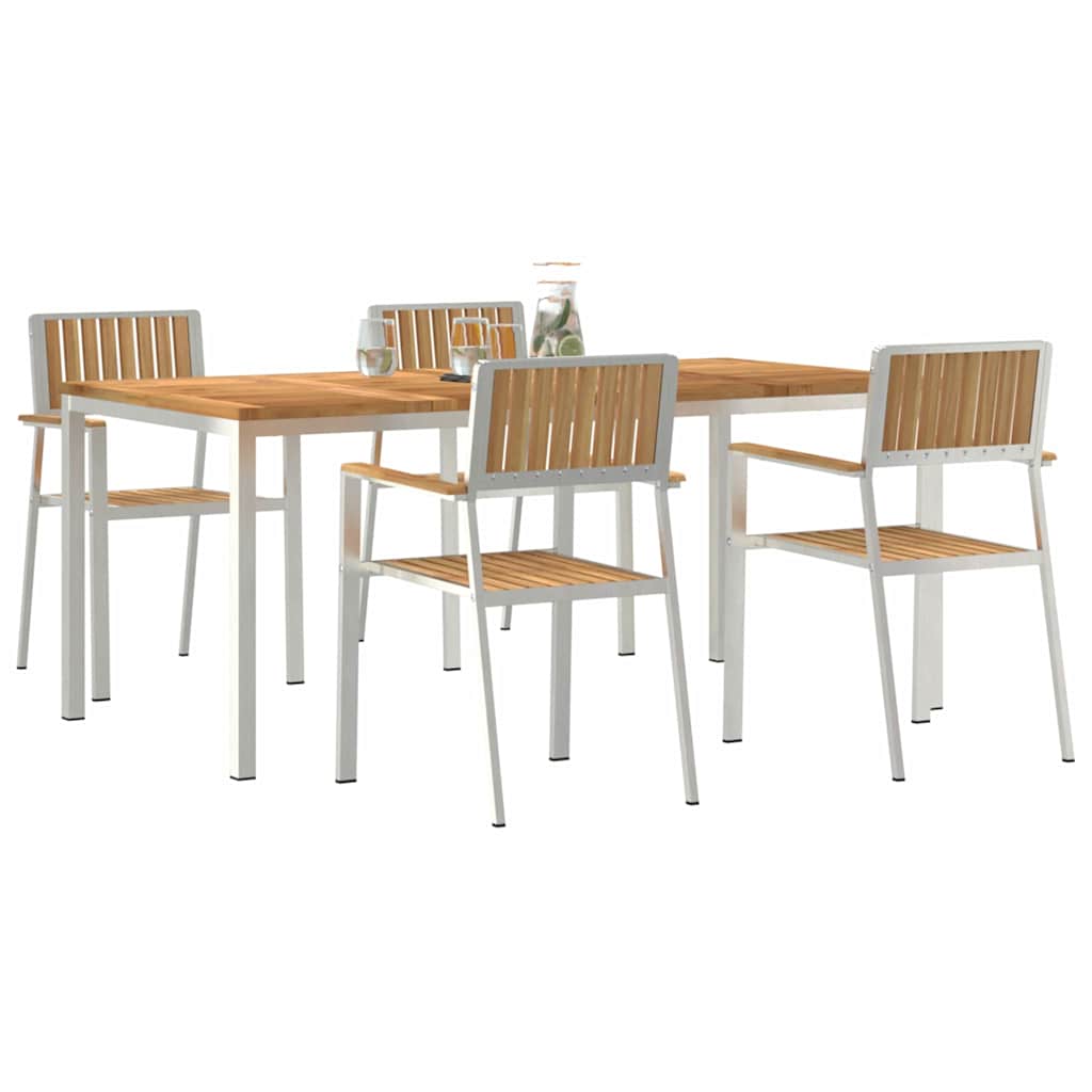 Set da pranzo per esterni 5 pz 180 x 90 x 75 cm