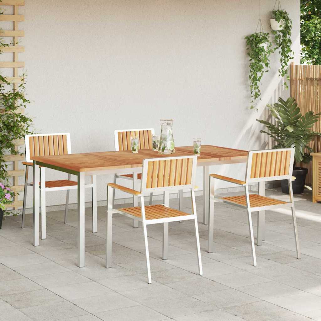 Set da pranzo per esterni 5 pz 180 x 90 x 75 cm
