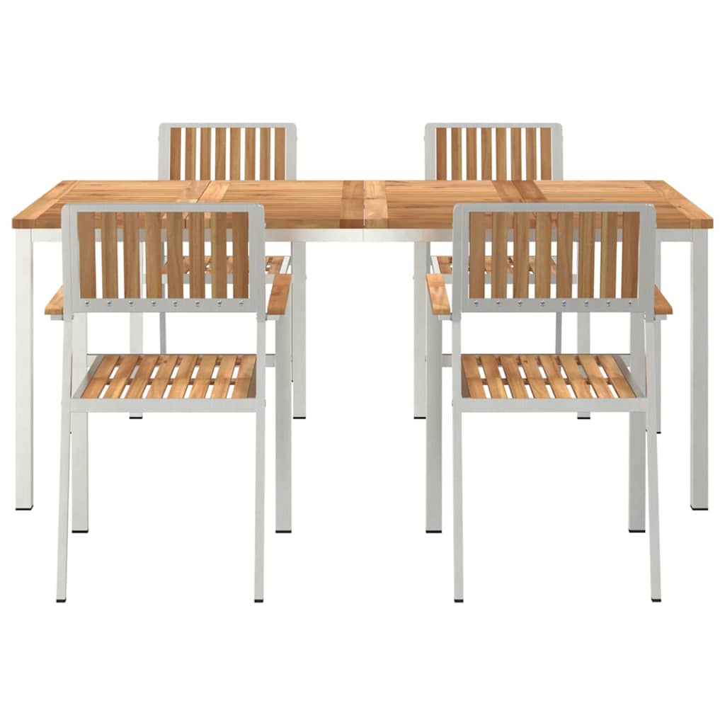 Set da pranzo per esterni 5 pz 180 x 90 x 75 cm