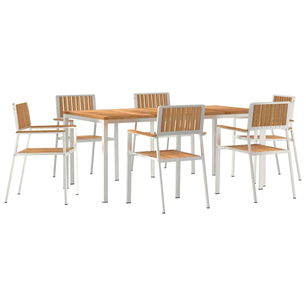 Set da pranzo per esterni 7 pz 180 x 90 x 75 cm