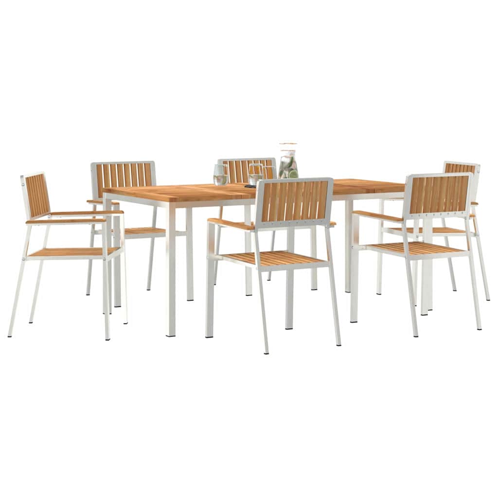 Set da pranzo per esterni 7 pz 180 x 90 x 75 cm