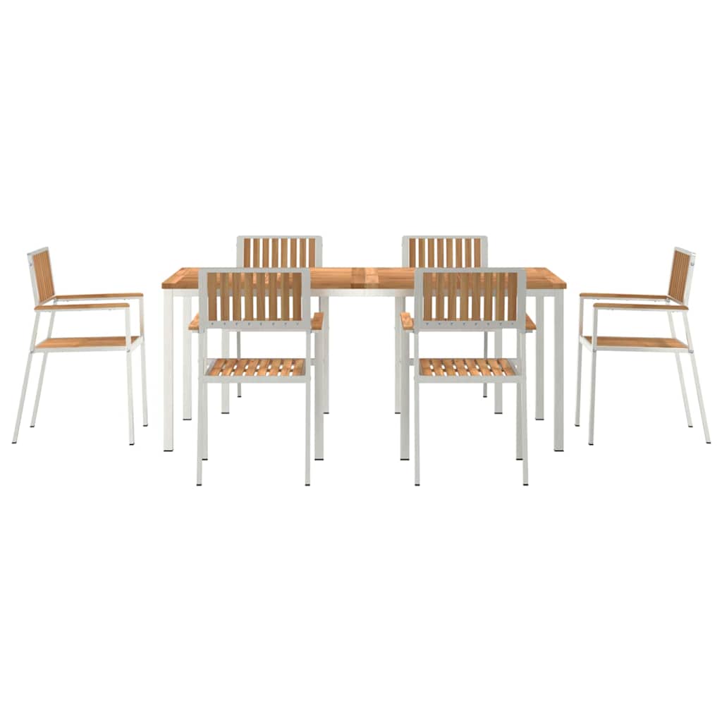 Set da pranzo per esterni 7 pz 180 x 90 x 75 cm