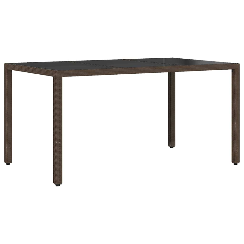 Set da Pranzo per Giardino 5 pz Marrone polyrattan