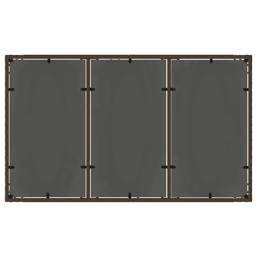 Set da Pranzo per Giardino 5 pz Marrone polyrattan