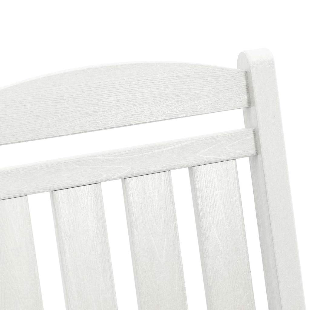 Sedia a dondolo 2 pz Bianco Polietilene