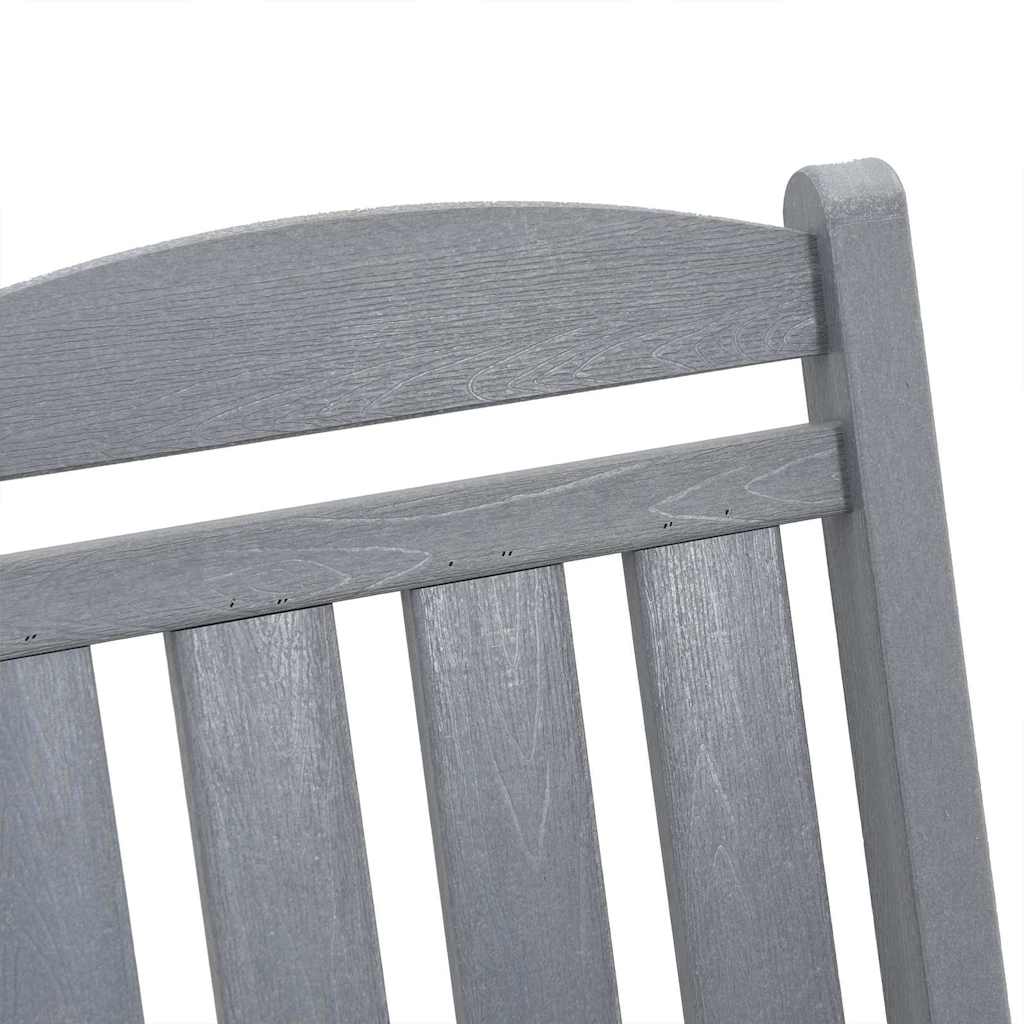 Sedia a dondolo 2 pz Grigio chiaro Polietilene