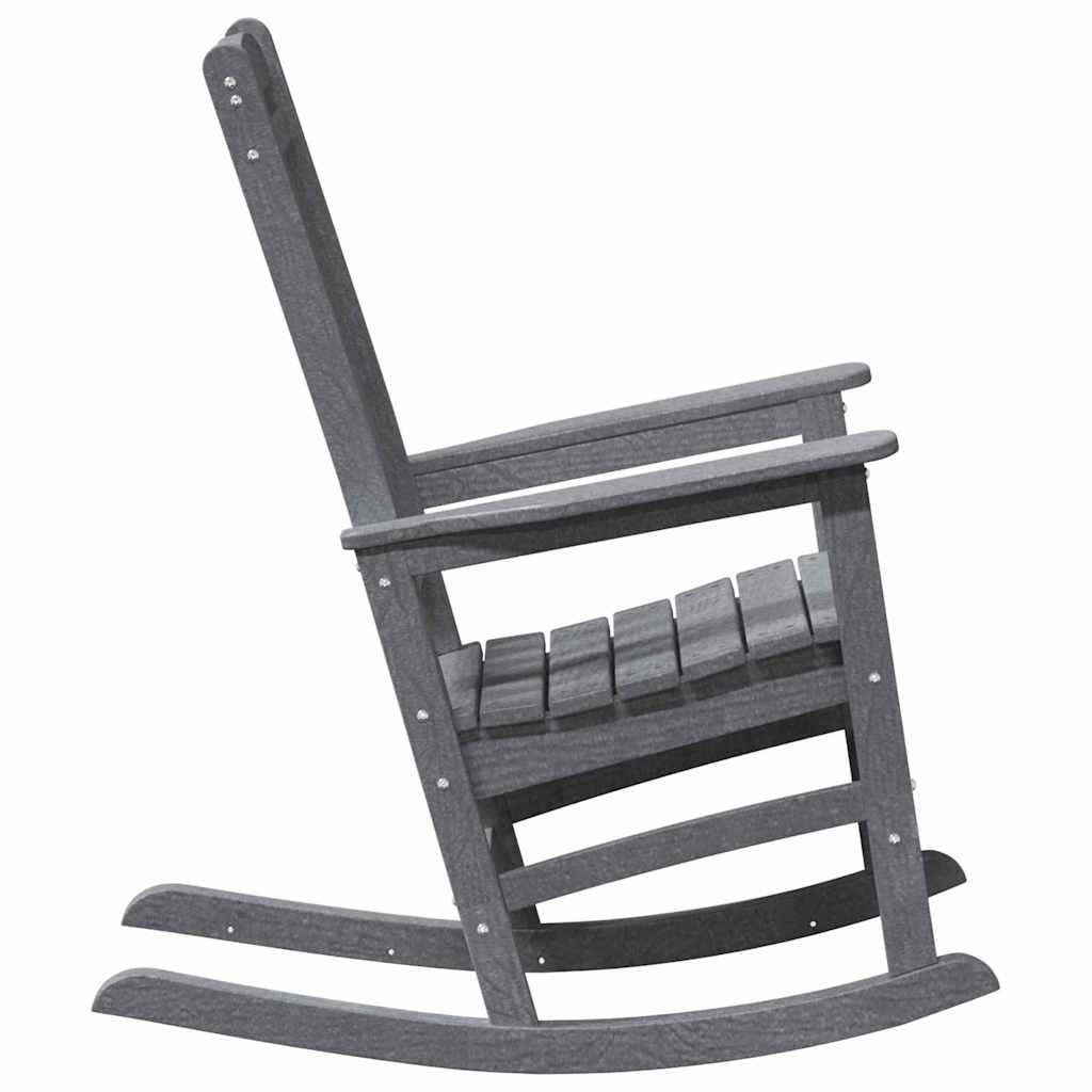 Sedia a dondolo 2 pz Grigio chiaro Polietilene