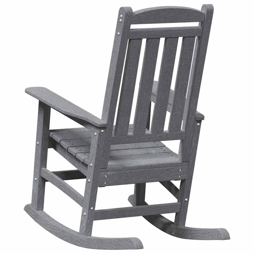 Sedia a dondolo 2 pz Grigio chiaro Polietilene