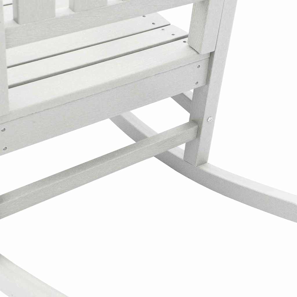 Sedia a dondolo 3 pz Bianco Polietilene