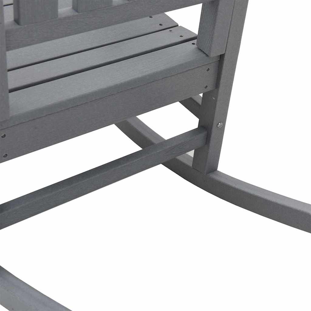 Sedia a dondolo 3 pz Grigio chiaro Polietilene