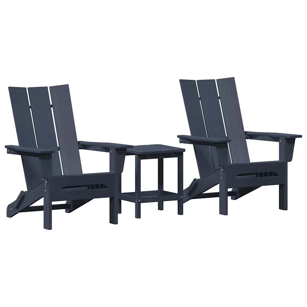 Sedia da Giardino 3 pz Navy Polietilene
