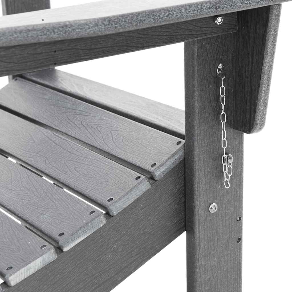 Sedia da Giardino 3 pz Grigio chiaro Polietilene