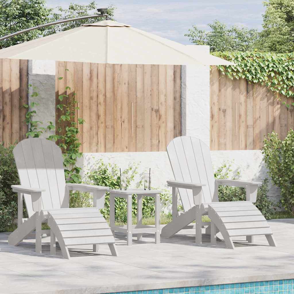 Sedia da Giardino 2 pz Bianco Polietilene