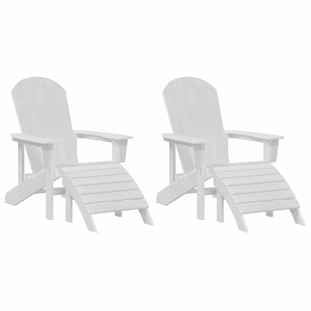 Sedia da Giardino 2 pz Bianco Polietilene