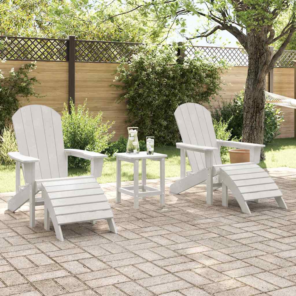 Sedia da Giardino 2 pz Bianco Polietilene