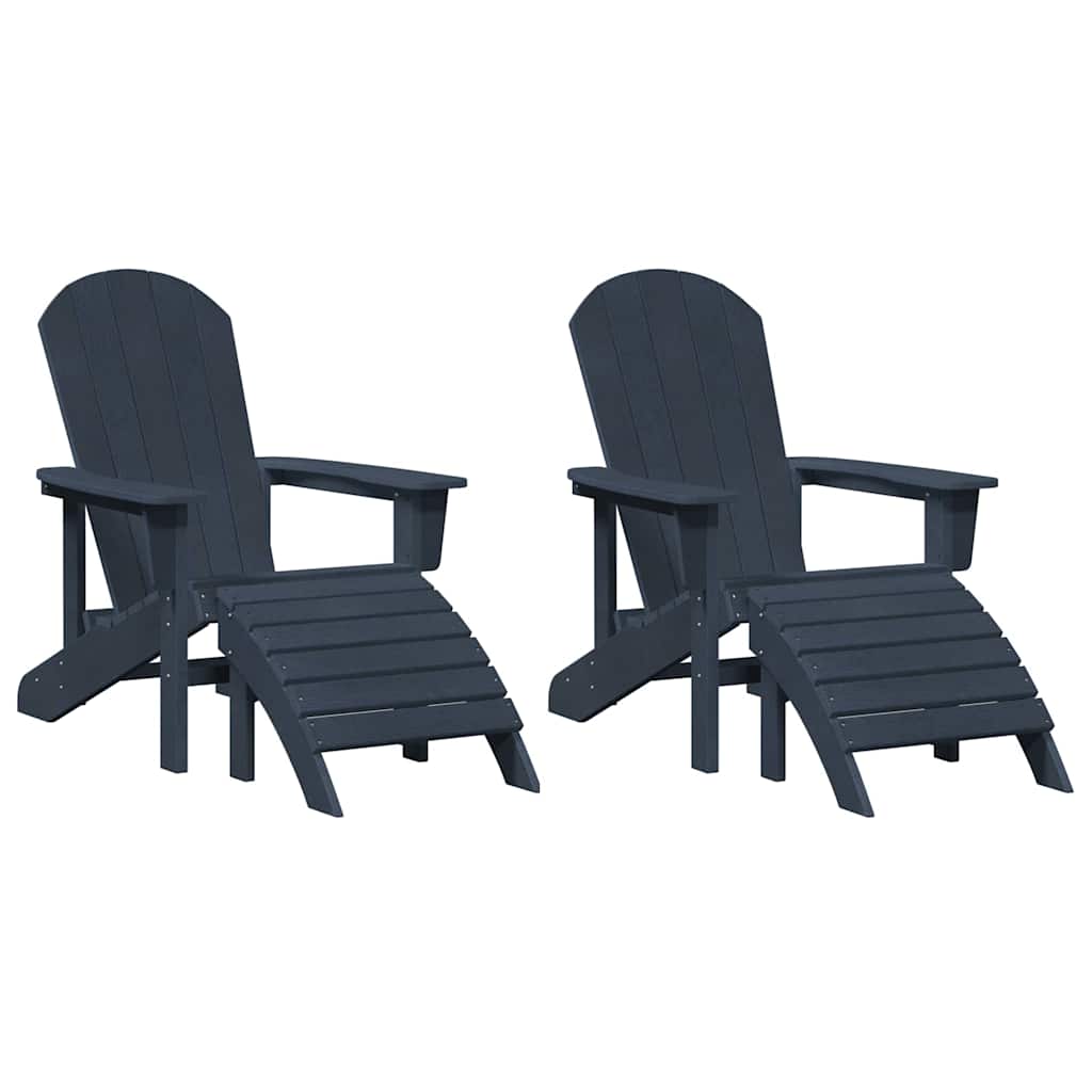 Sedia da Giardino 2 pz Navy Polietilene