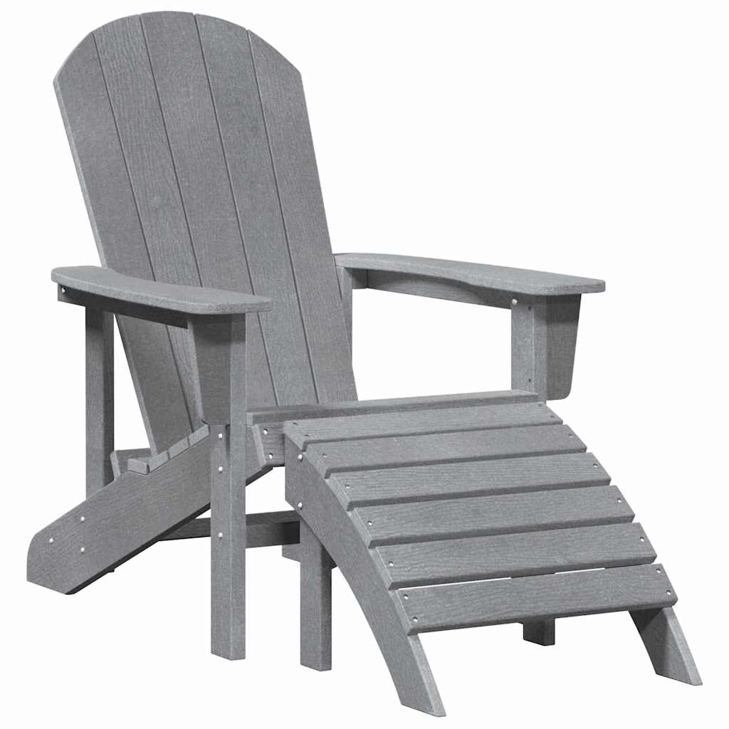 Sedia da Giardino 2 pz Grigio chiaro Polietilene