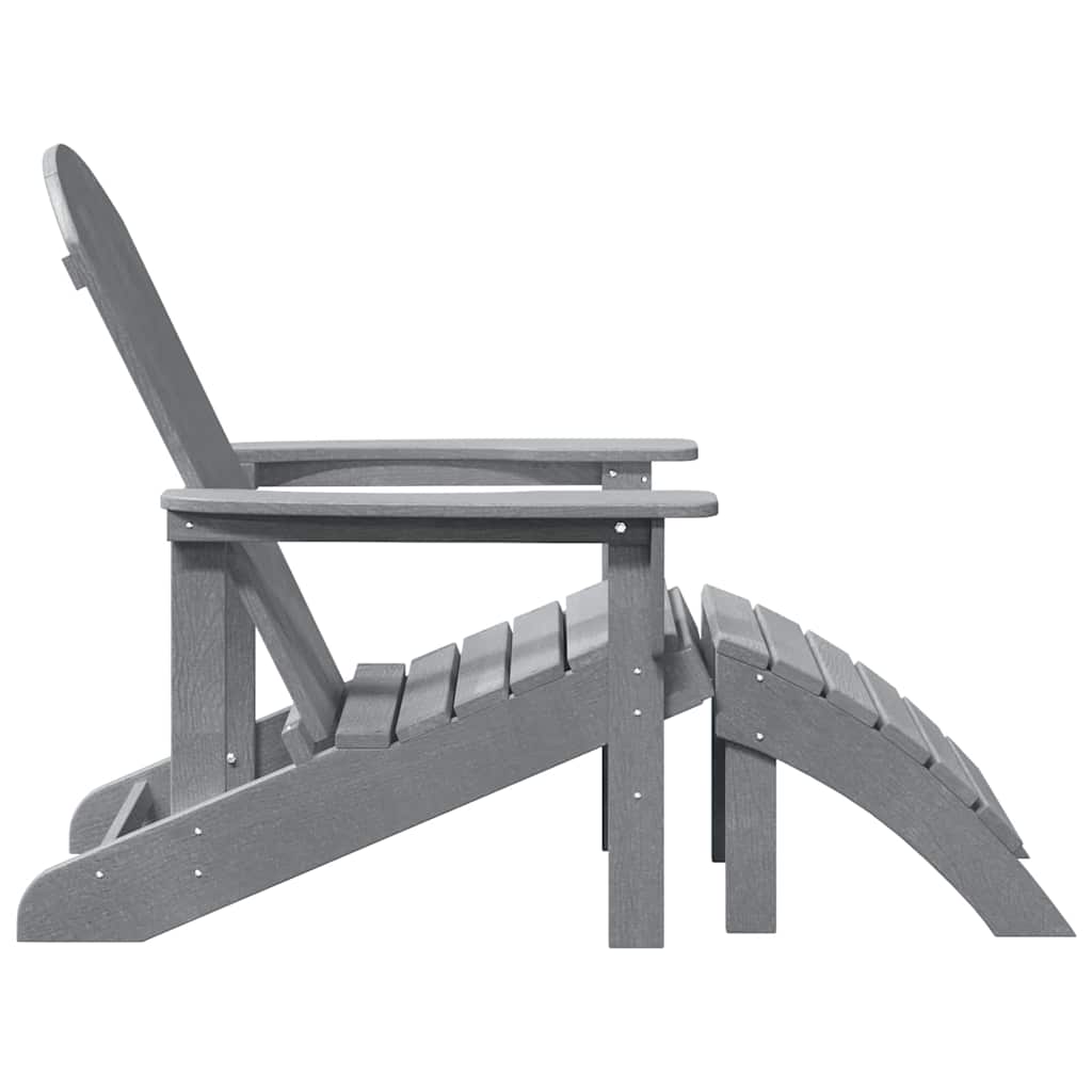 Sedia da Giardino 2 pz Grigio chiaro Polietilene